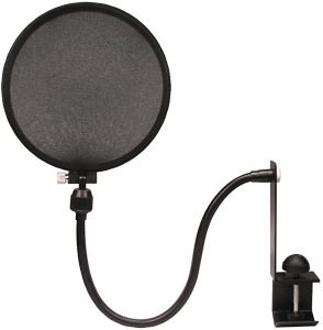 Microphone with Flexible Gooseneck and Stabilizing Desk Stand