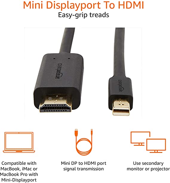 AmazonBasics Mini DisplayPort to HDMI Display Cable