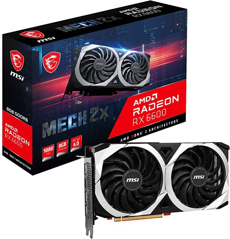 MSI Radeon RX 6600 MECH 6G OC Graphics Card