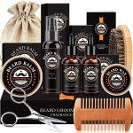 Mustache Scissors Grooming Kit - Natural Hair Care & Styling Christmas Gift