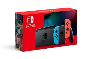 Nintendo Switch with Neon Blue and Neon Red Joy-Con Bundle