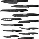 Nutriblade Granitestone Professional Knife Set with Rubberized Handles and Dishwasher Safe