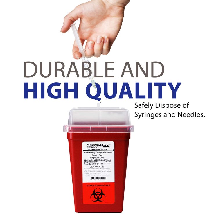 OakRidge Products Sharps Disposal Container