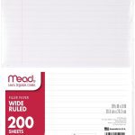 Mead Filler Sheets Punched