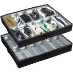 storageLAB Storage Cubes - 15 Pack - Fabric Cube Bins Shelves - Closet Organizer Shelf with Adjustable Dividers