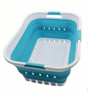 SAMMART Collapsible Plastic Laundry Basket