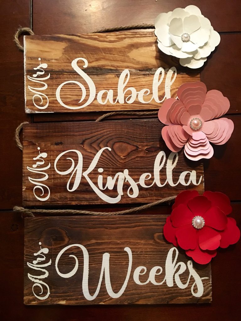 Custom Personalized Wooden Name Sign 12"x55"