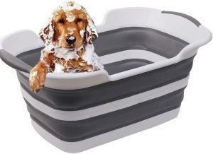 Portable Foldable Pet Bath Tub by PETMAKER