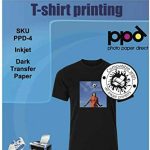 PPD Inkjet Iron-On Dark T-Shirt Transfers Paper