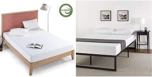 Price Mattress Queen 8 Inch Gel Memory Foam Mattress and Bed Frame Set with Heavy Duty Steel Slat Support