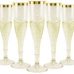 Plastic Champagne Toasting Flutes Disposable Cocktail Glasses