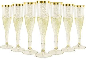 Plastic Champagne Toasting Flutes Disposable Cocktail Glasses