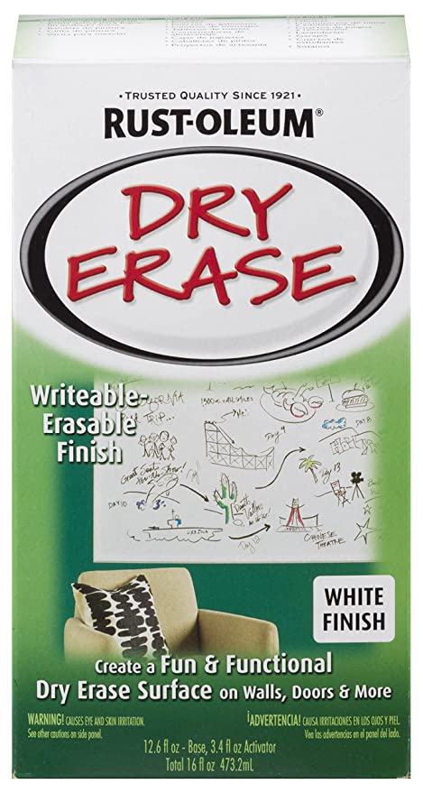 Rust-Oleum 241140 Dry Erase Brush-On Paint White