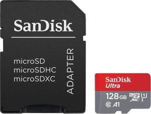 SanDisk 128GB Ultra microSDXC UHS-I Memory Card with Adapter