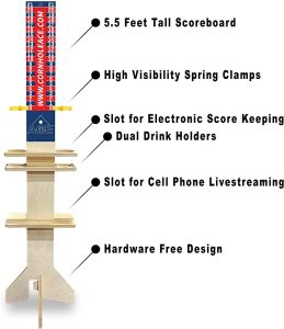 Elite Cornhole Scoreboard with Livestream Interchangeable Numbers
