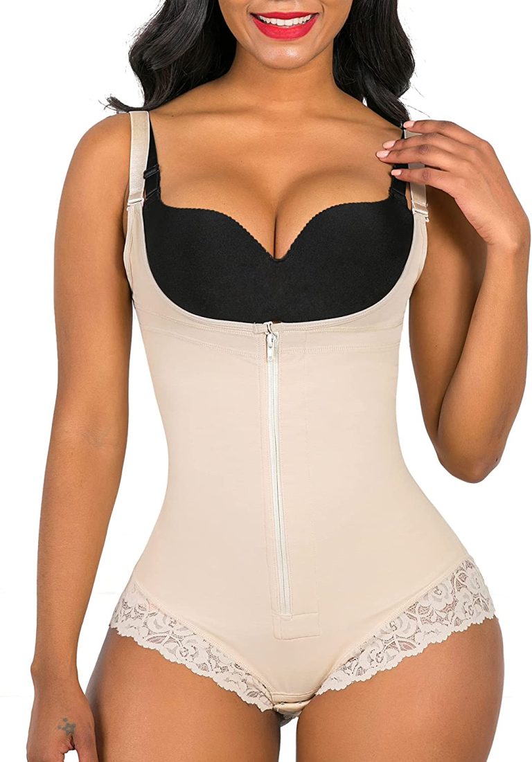 SHAPERX Women Latex Waist Trainer Colombia Bodysuit Shapewear