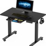 SHW Electric Height Adjustable Computer Desk