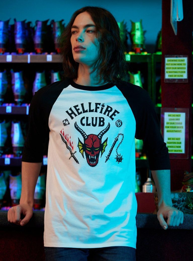 Stranger Things Hellfire Raglan Baseball T-Shirt