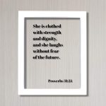 Proverbs 31:25 Floating Scripture Charm