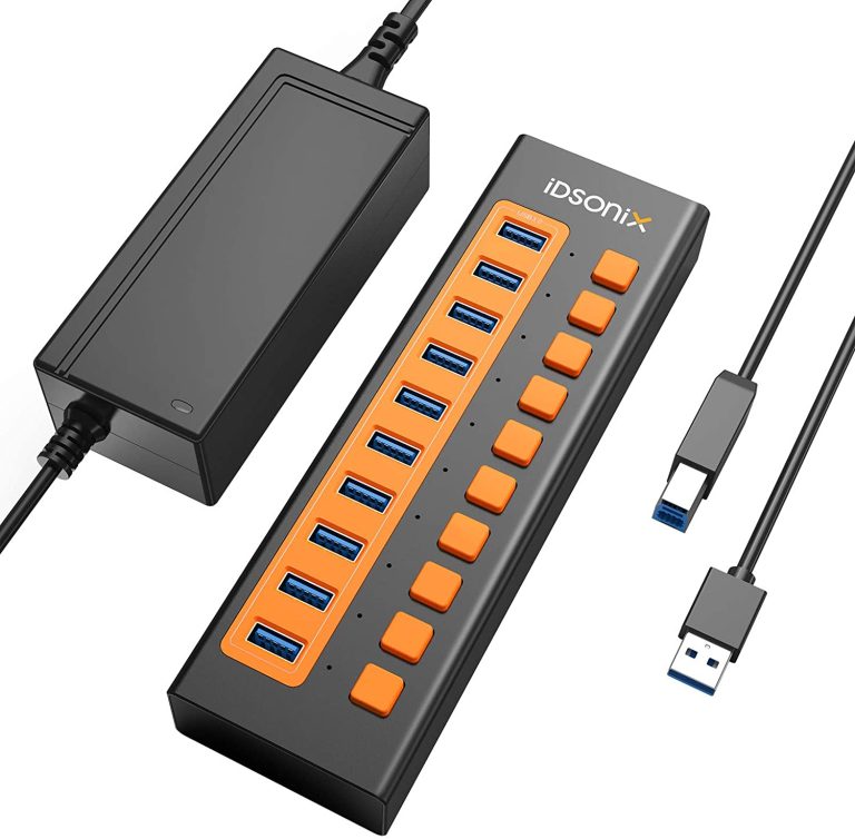 USB 3.0 Hub Splitter with 4 Individual Power Switches