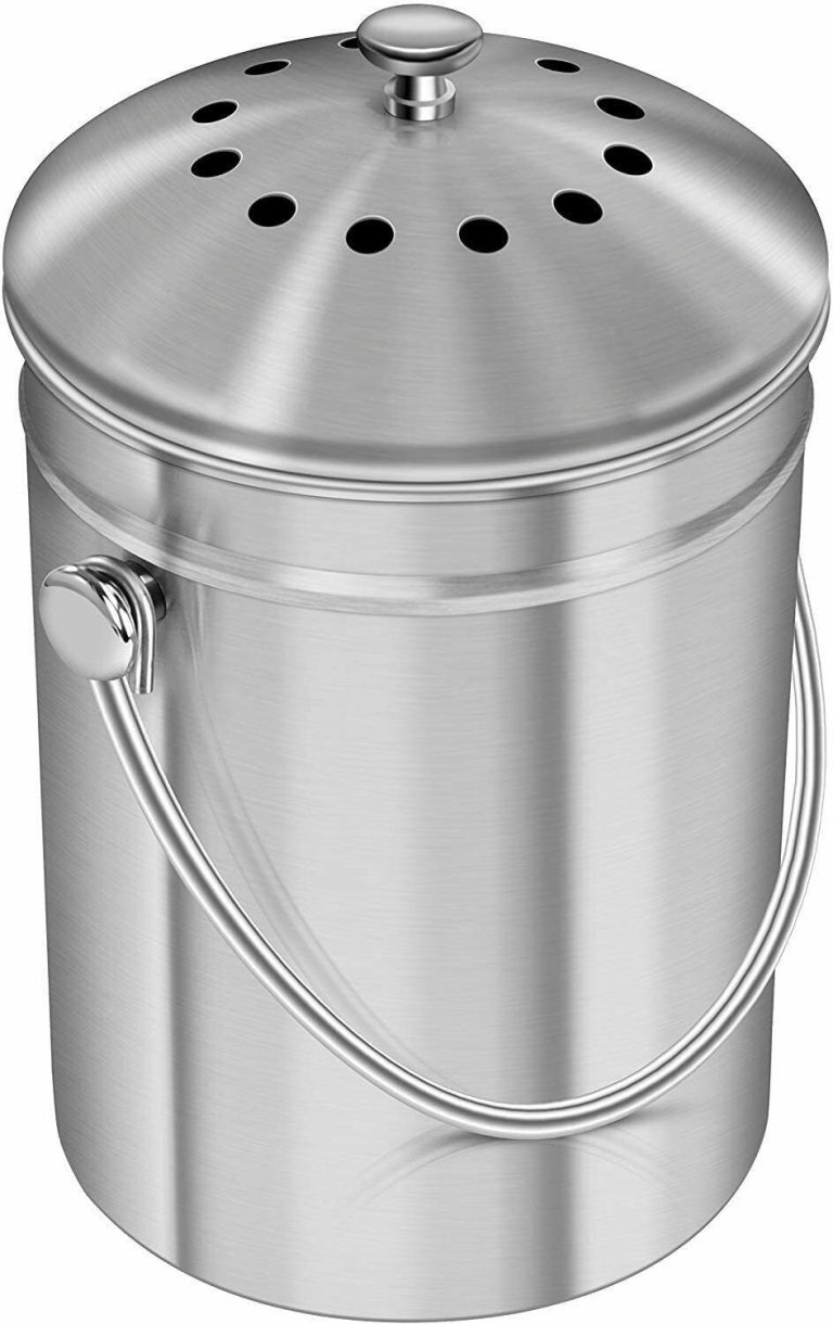 Utopia Kitchen Stainless Steel Compost Bin for Kitchen Countertop