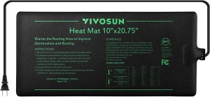 VIVOSUN Waterproof Seedling Heat Mat Warm Hydroponic Heating Pad 10" x 20.75"